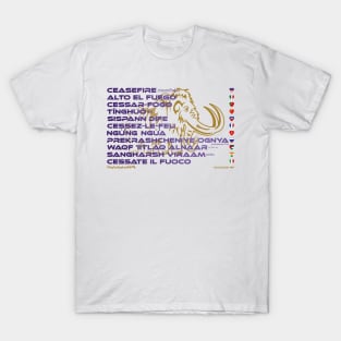 CEASEFIRE: Say ¿Qué? Top Ten Spoken (Massachusetts) (Mammoths) T-Shirt